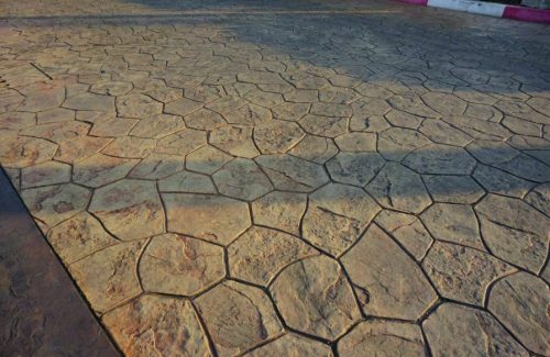 concrete patio hex Decorative Concrete San Antonio