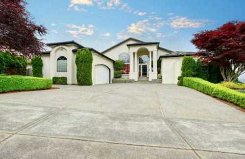 luxury concrete driveway San Antonio