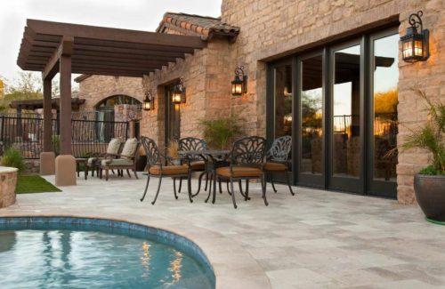 luxury concrete patio